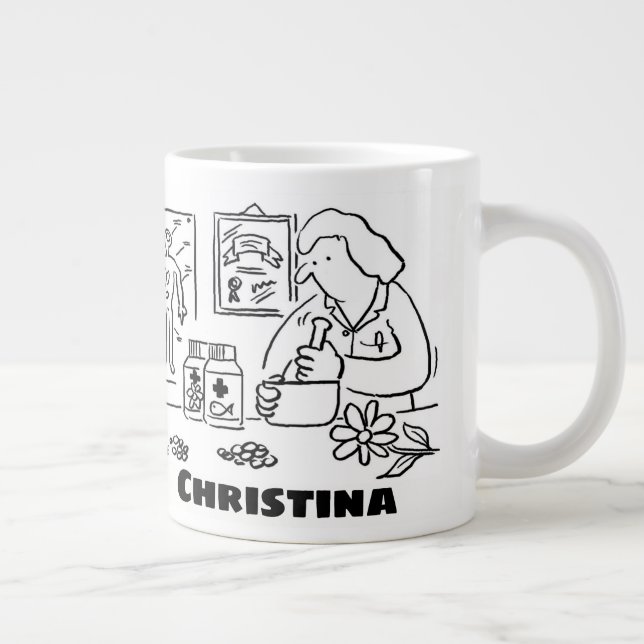 Complementary Medicine. Alternative Medicine Large Coffee Mug (Right)