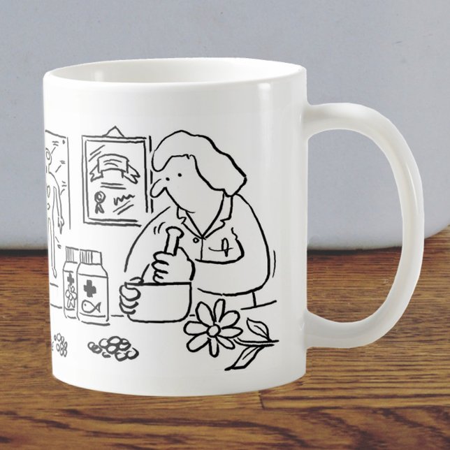 Complementary Medicine Chemist Cartoon Coffee Mug (Creator Uploaded)