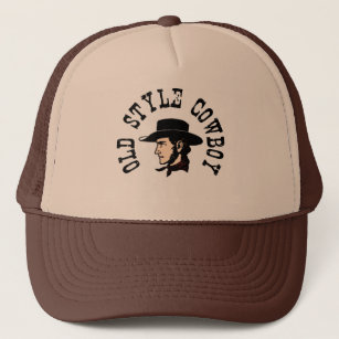 Complete with black hat: Vintage old style Cowboy Trucker Hat