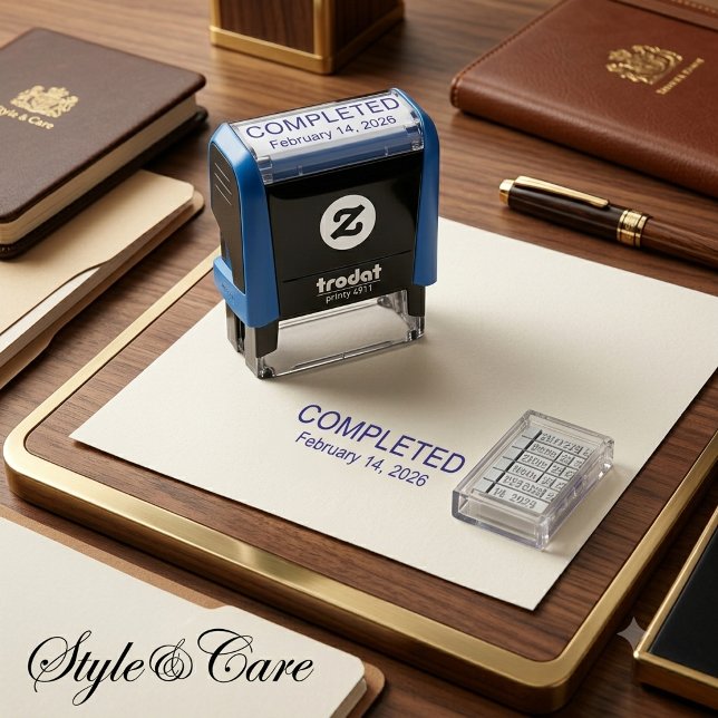 Completed with Date Custom Professional Self-inking Stamp (Completed with Date Custom Professional Self-inking Stamp)