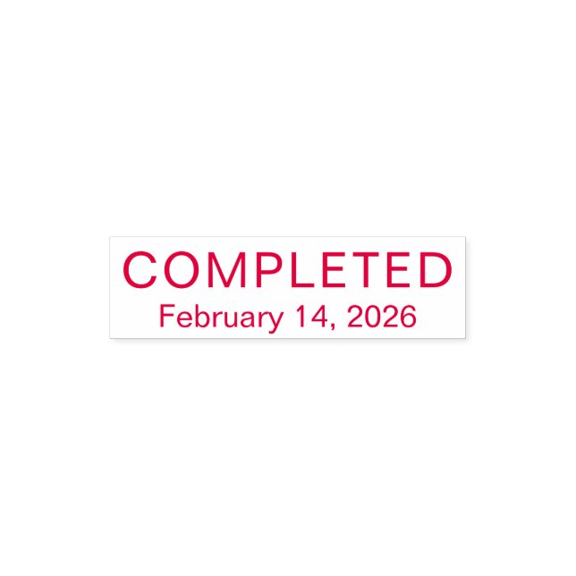Completed with Date Custom Professional Self-inking Stamp (Design)