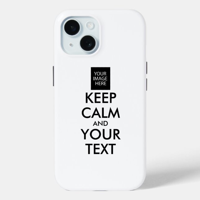 Completely Personalised KEEP CALM and YOUR TEXT Case-Mate iPhone Case (Back)