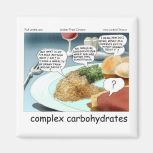Complex Carbohydrates Funny Comic Philosophy Magnet
