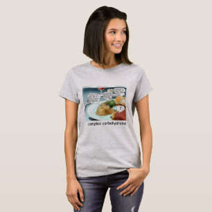Complex Carbohydrates Philosophy Foodie Comic T-Shirt