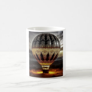 Complex Design On Semi Transparent Hot Air Balloon Coffee Mug