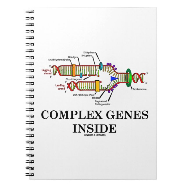 Complex Genes Inside (DNA Replication) Spiral Notebook (Front)