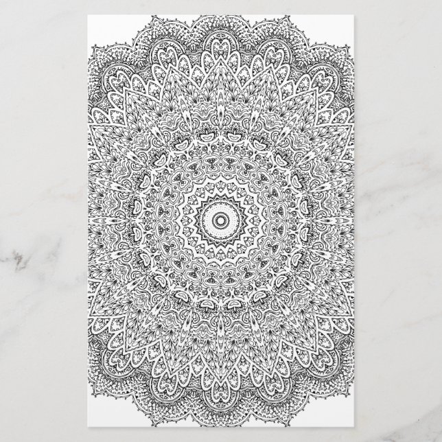 Complex Mandala Pattern Stationery (Front)