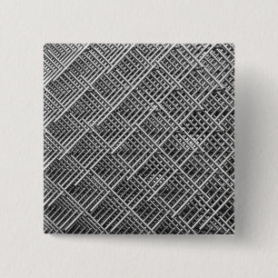 Complex Metal Structure 15 Cm Square Badge
