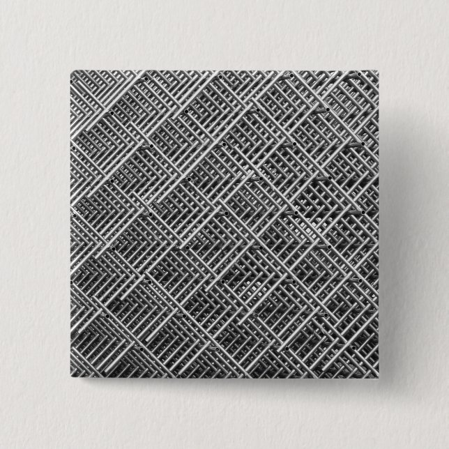 Complex Metal Structure 15 Cm Square Badge (Front)