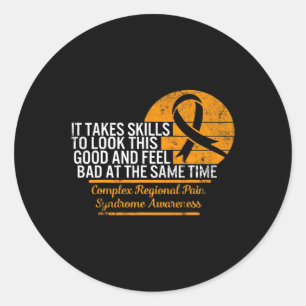 Complex Regional Pain Syndrome Awareness CRPS Supp Classic Round Sticker