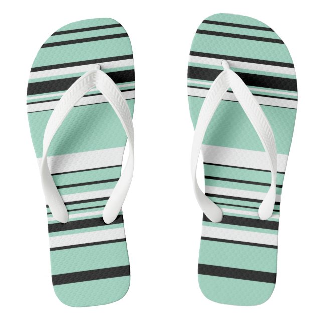 Complex Stripes - Green (Mint) Jandals (Footbed)