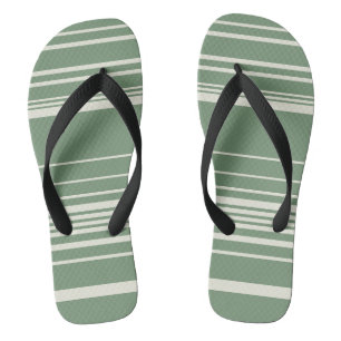 Complex Stripes in Green Jandals