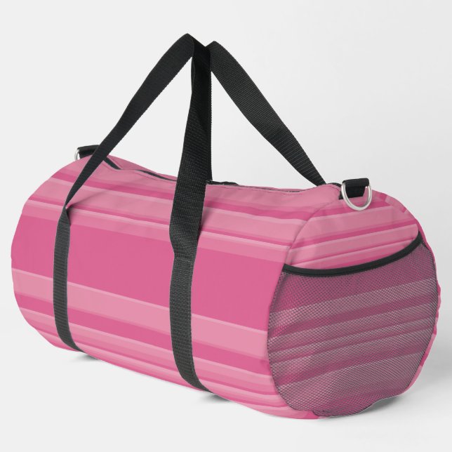 Complex Stripes in Pink Duffle Bag (Right Corner)