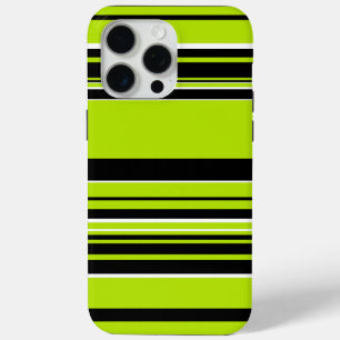 Complex Stripes - Lime Green iPhone 15 Pro Max Case