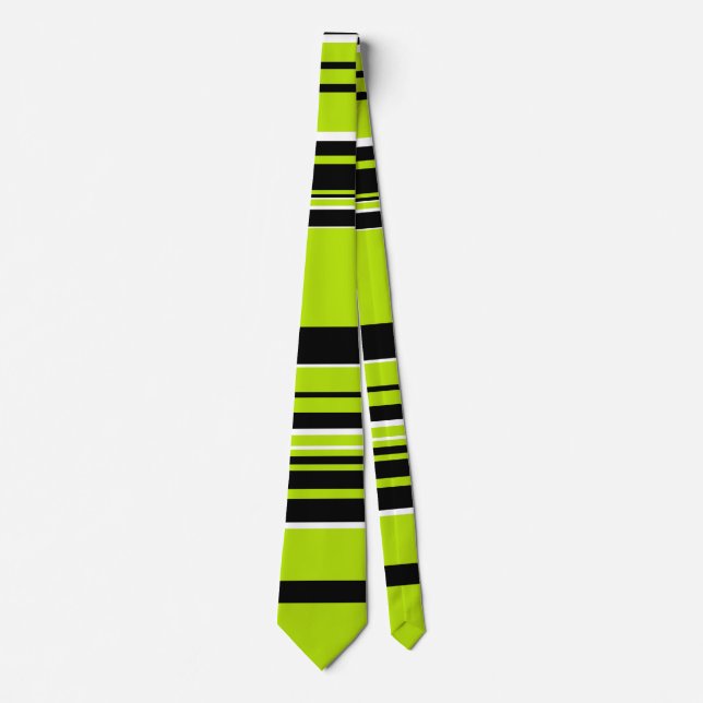 Complex Stripes - Lime Green Tie (Front)