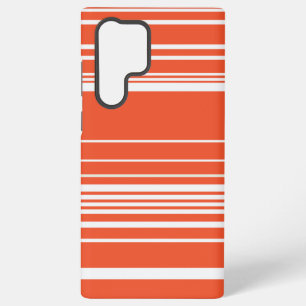 Complex Stripes - Orange and White Samsung Galaxy Case