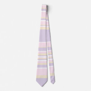 Complex Stripes - Pastel Pink, Yellow and Purple Tie