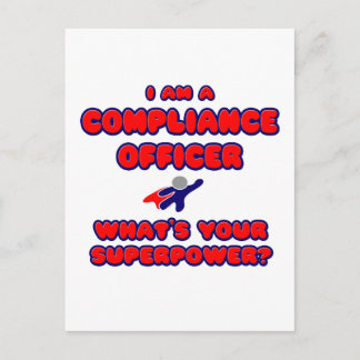 Compliance Officer .. What's Your Superpower? Postcard