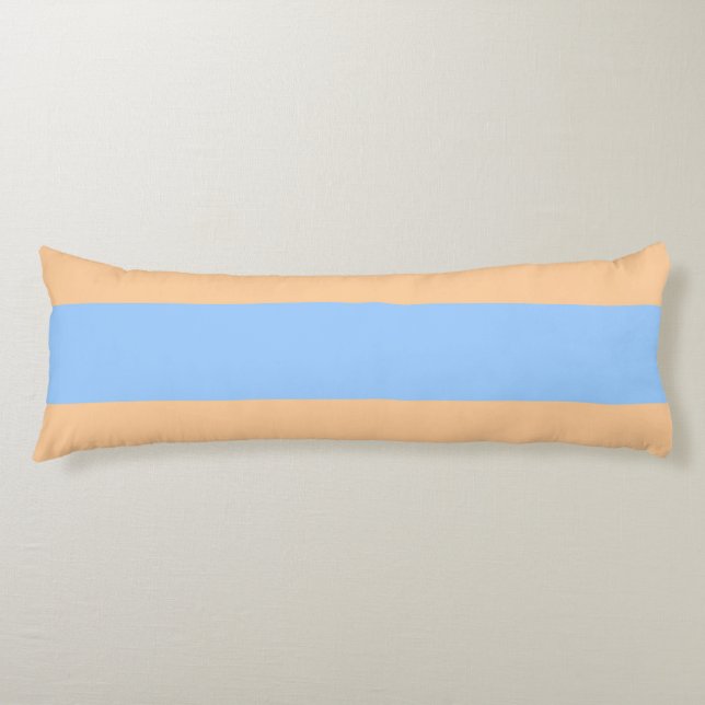 Complimentary Periwinkle and Orange Stripes Body Cushion (Front)