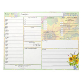 Compliments of- Daily Planner 5 and 1 Food Journal Notepad