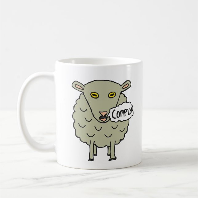 Comply Sheep Coffee Mug (Left)