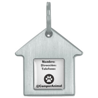 Comportamiento animal pet ID tag