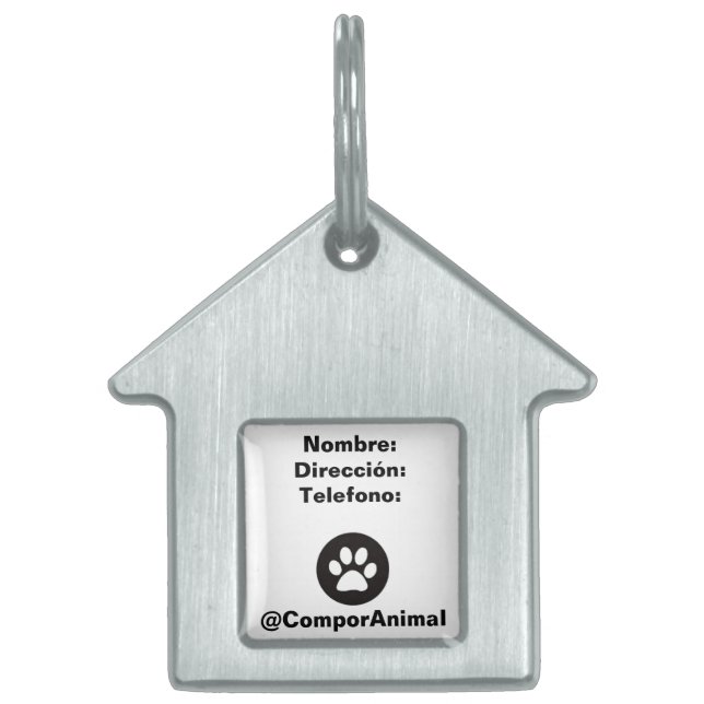 Comportamiento animal pet ID tag (Front)