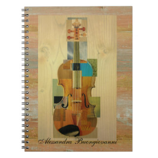 Composed Violin Spiral Notebook