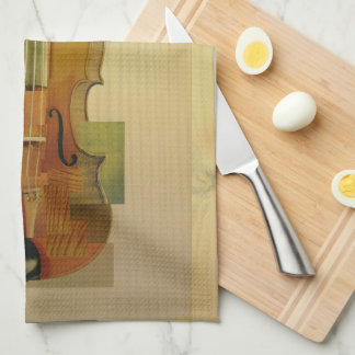 Composed Violin Tea Towel