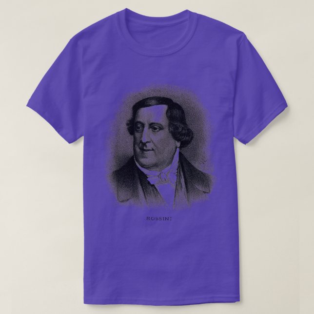 Composer Gioachino Antonio Rossini T-Shirt (Design Front)