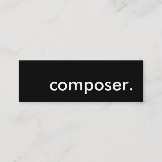 composer. mini business card (Front)