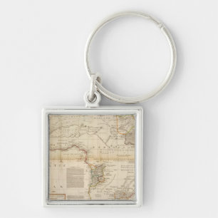 Composite Africa hand coloured map Key Ring