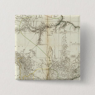 Composite American Engraved Map 15 Cm Square Badge