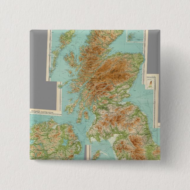 Composite British Isles 15 Cm Square Badge (Front)