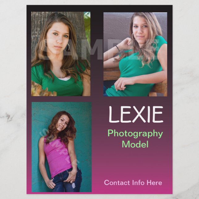 Composite Cards for Models and Actors (Front)