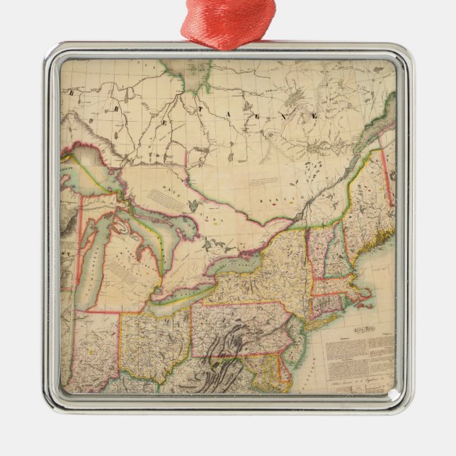 Composite Eastern United States Metal Tree Decoration (Front)