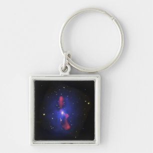 Composite image of a galaxy cluster key ring