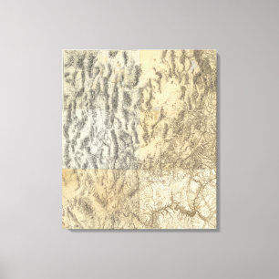 Composite Map of Arizona, Nevada, and Utah Canvas Print