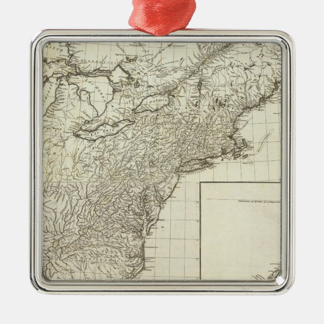 Composite Map of Canada Metal Tree Decoration (Front)