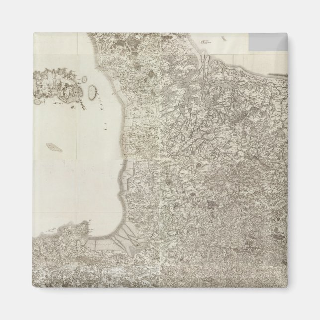 Composite Map of France 2 Magnet (Front)