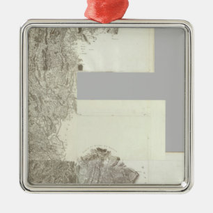 Composite Map of France 4 Metal Tree Decoration