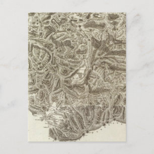 Composite Map of France Postcard