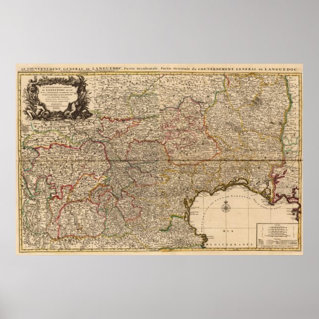 Composite map of french settlements poster (Front)