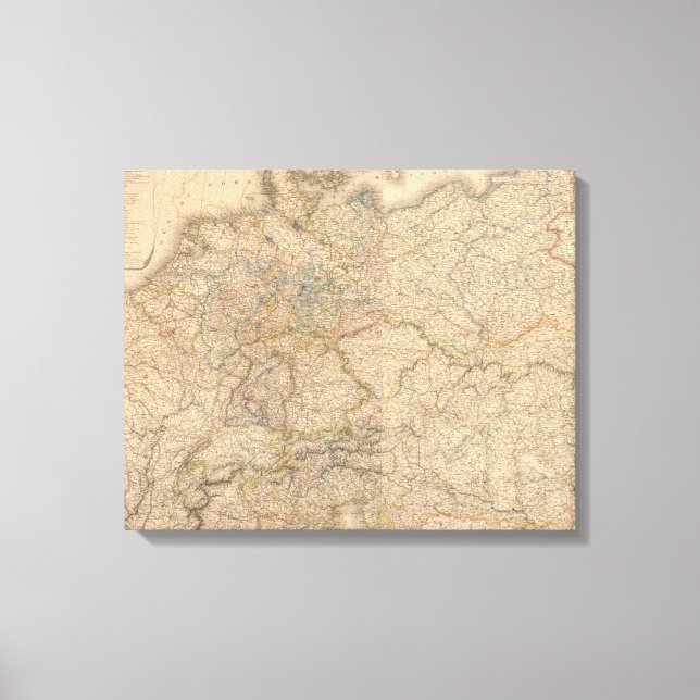 Composite Map of Germany Canvas Print (Front)