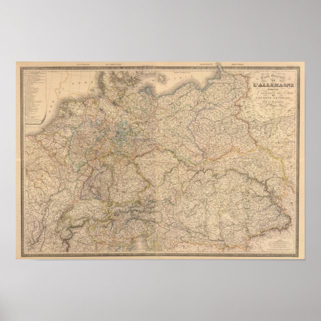 Composite Map of Germany Poster (Front)