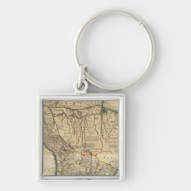Composite map of South America Key Ring (Front)