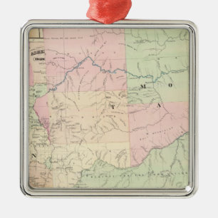 Composite Montana, Idaho Metal Tree Decoration