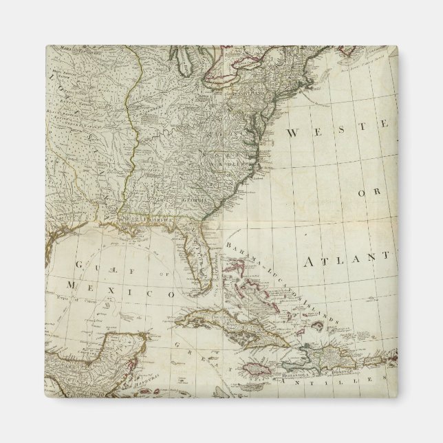 Composite North America, West India Islands Magnet (Front)