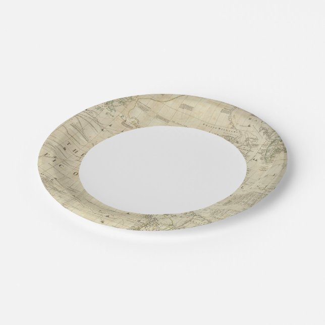 Composite North & South America Paper Plate (Angled)