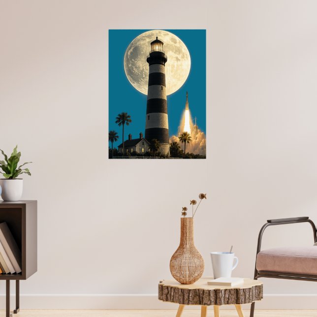 Composite of Cape Canaveral Lighthouse Poster (Living Room 3)
